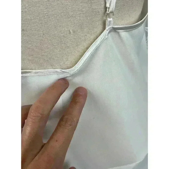 Linea Donatella Babydoll Sheer Lace Front Embroidered Sleeveless Nightgown M/L - Picture 8 of 14